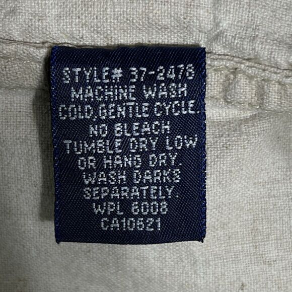 VINTAGE Panhandle Slim Polo Shirt Men's XL Beige Linen Blend Breathable Pullover - Picture 14 of 16